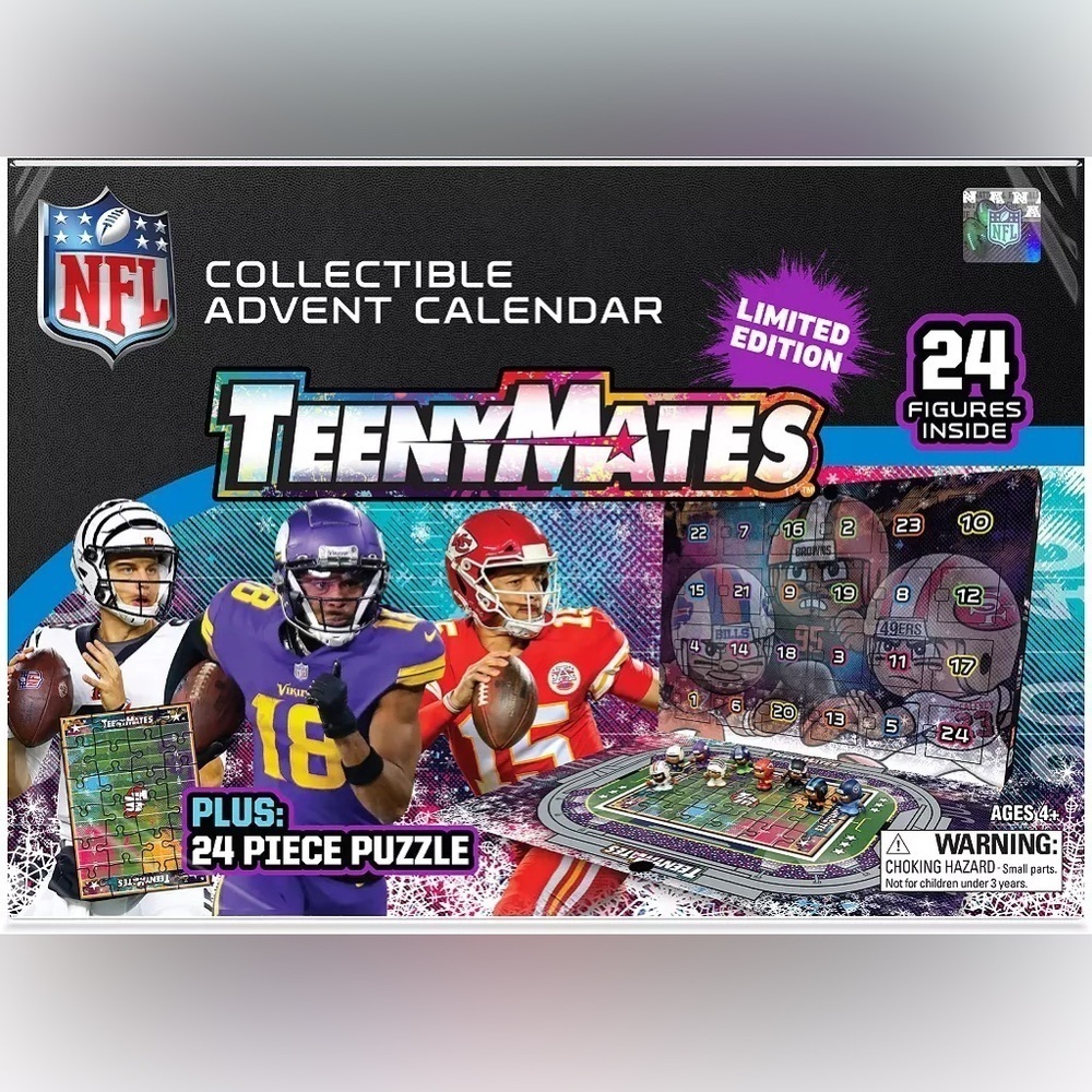 Party Animal NFL Color Rush TeenyMates Advent Calendar. NWT in box!